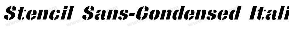 Stencil Sans-Condensed Italic字体转换
